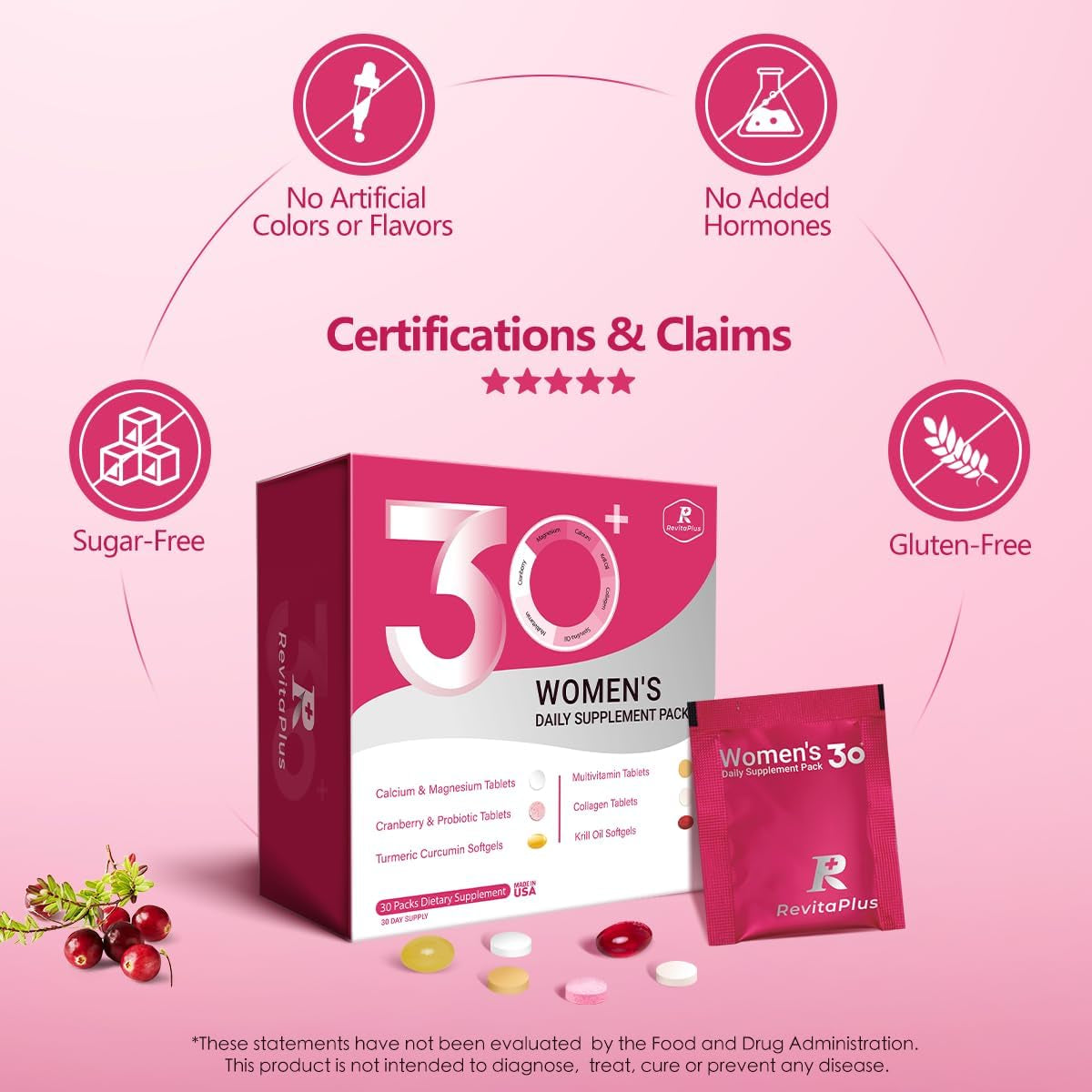 Women’s Multivitamin – 30 Packs for Energy & Wellness