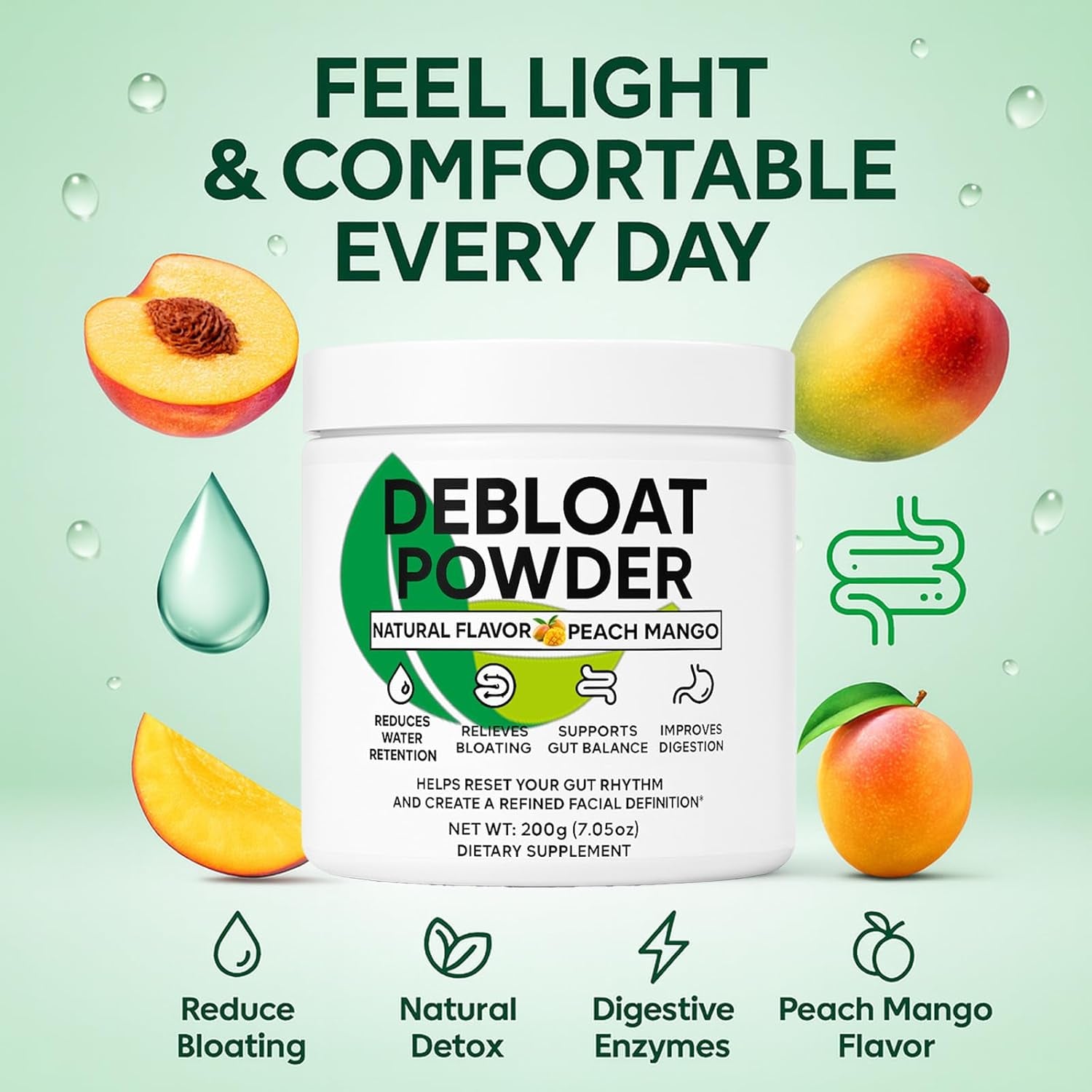 Debloat Powder for Supports Digestive Comfort & Bloating Relief